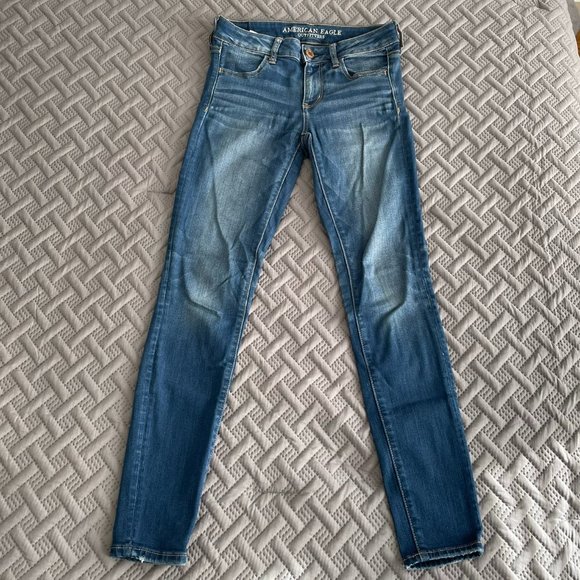 American Eagle Light Blue Super Stretch X Jeggings - Picture 1 of 8